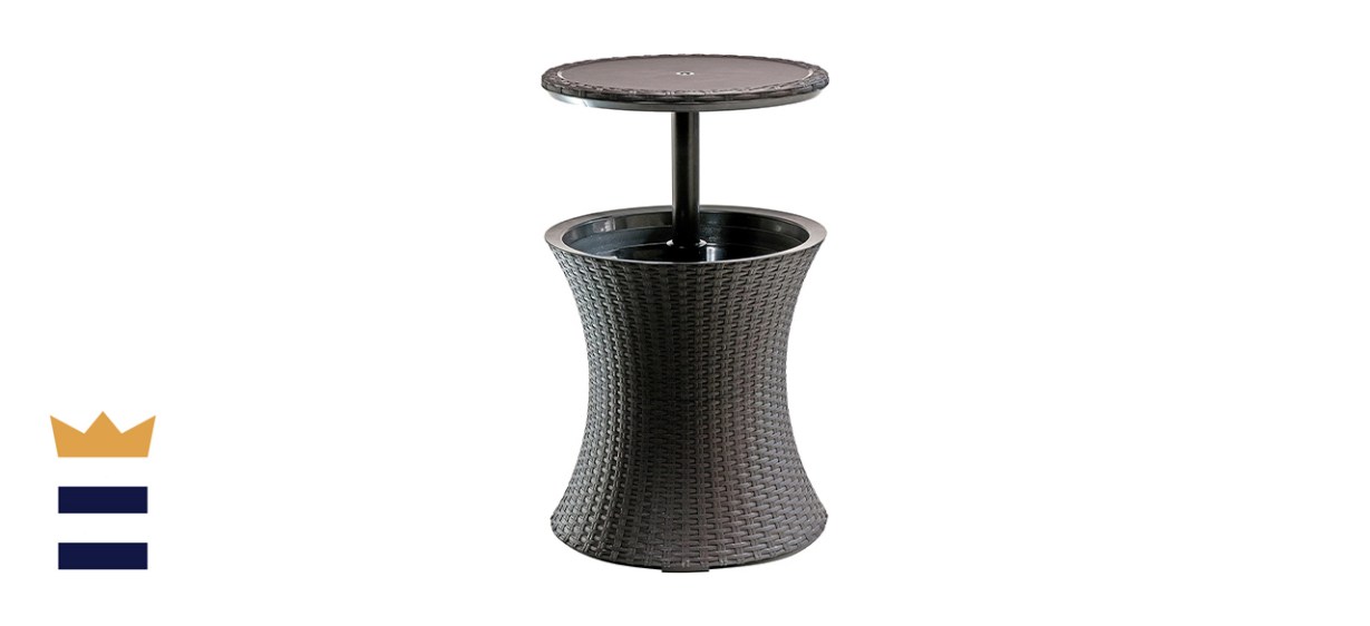 Keter Outdoor Side Table Beer And Wine Cooler