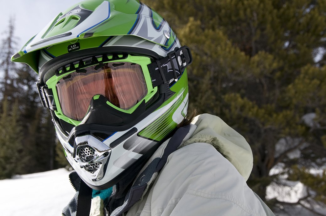 snowmobile helmet glasses