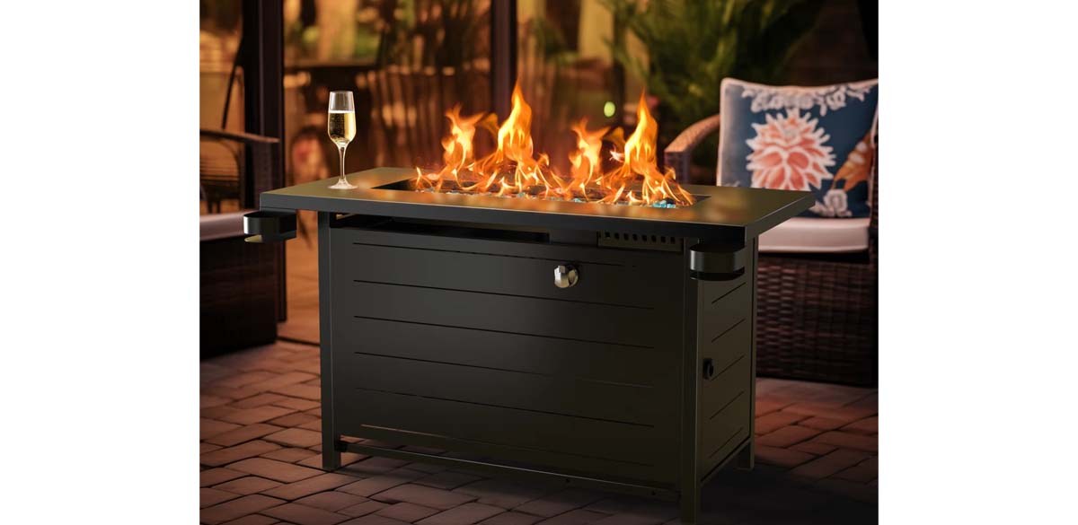 Latitude Run Laurean 25 x 43 Propane Fire Table