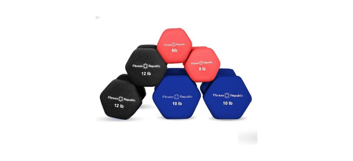 Fitness Republic Neoprene Weights Dumbbells Set