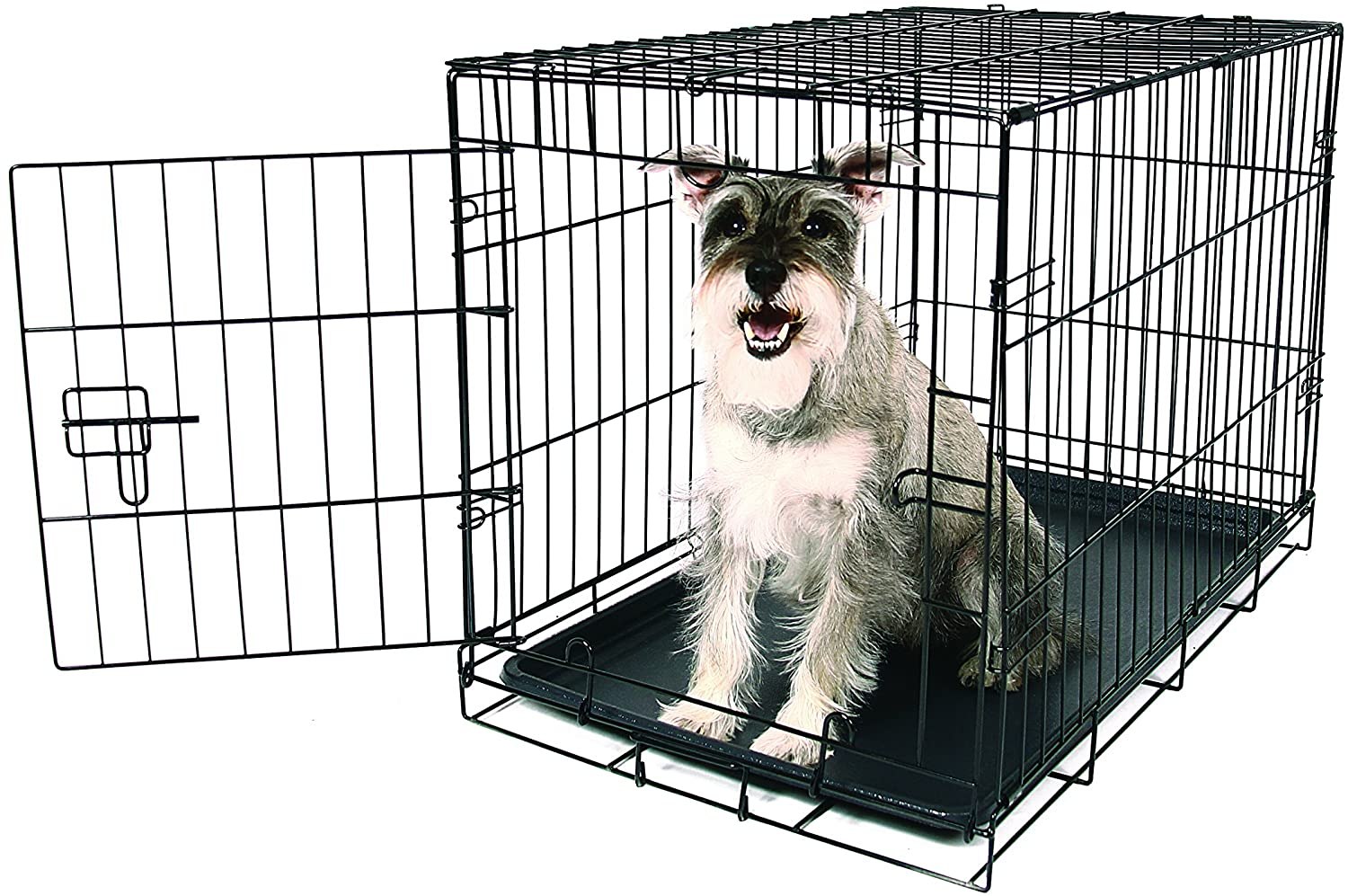 Carlson secure and compact single door metal 2024 dog crate