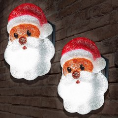 JOYIN 2-Piece Christmas Santa Porch Light Covers