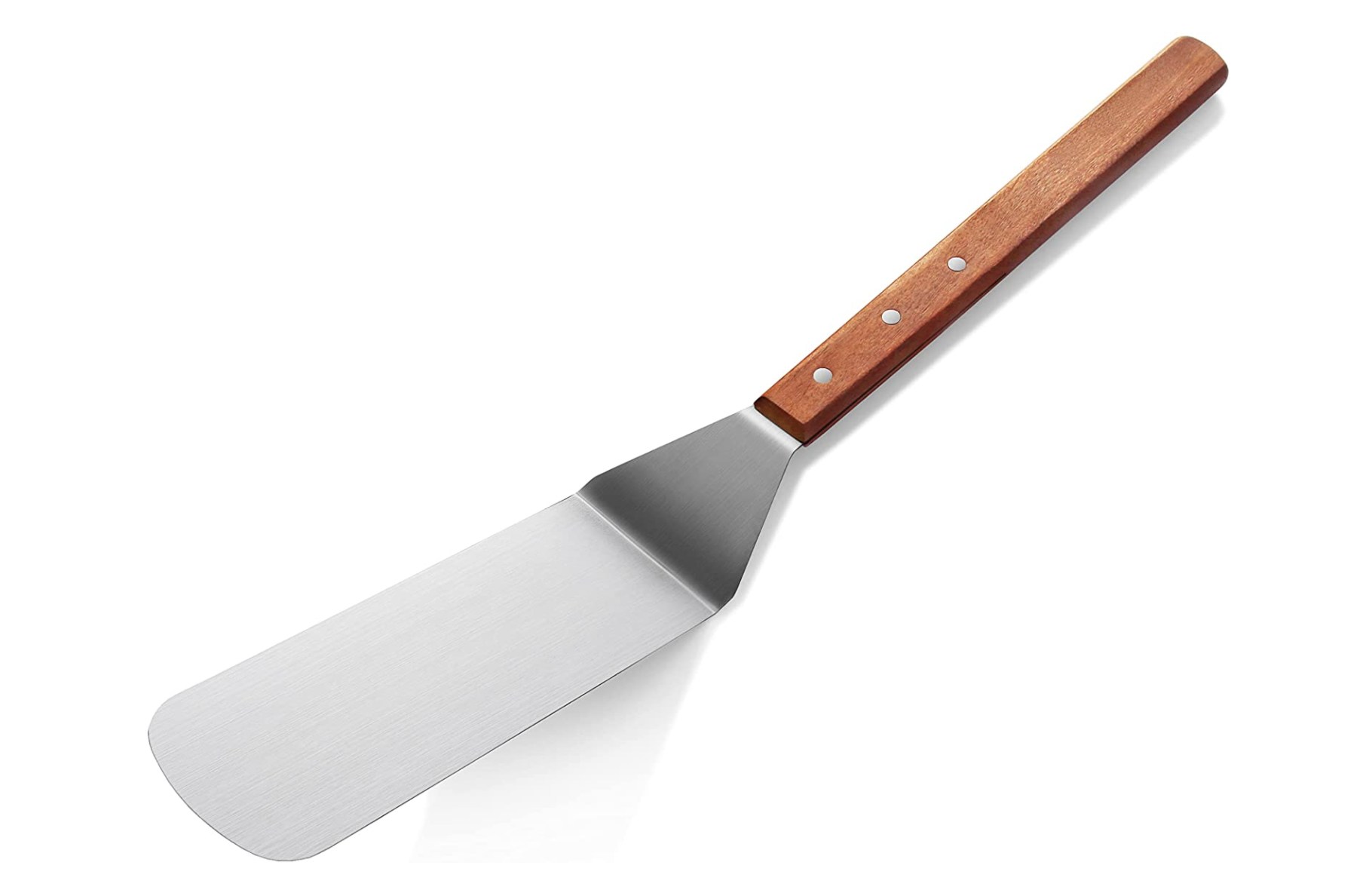 New Star Foodservice Wood Handle Flexible Grill Turner/Spatula